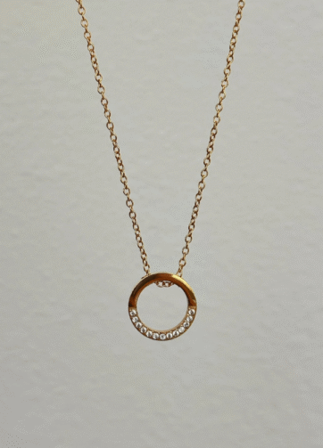 NCGP-51 Rasa 18k Gold Plated Stainless Steel Kalung Wanita