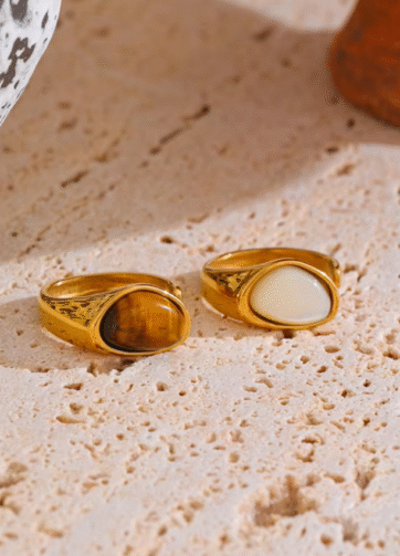 RGPS-61 Kastara 18k Gold Plated Stainless Steel Cincin Wanita